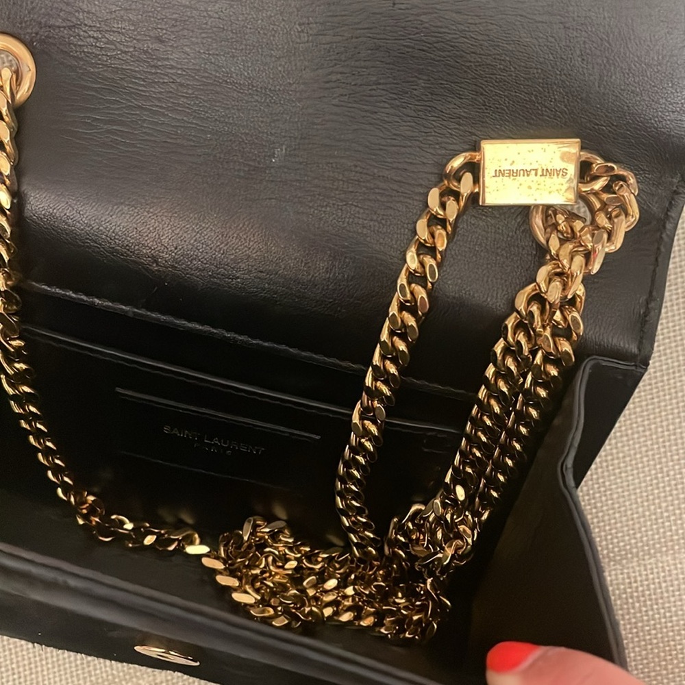 Saint Laurent Black Suede Tassel Crossbody - Picture 5 of 5